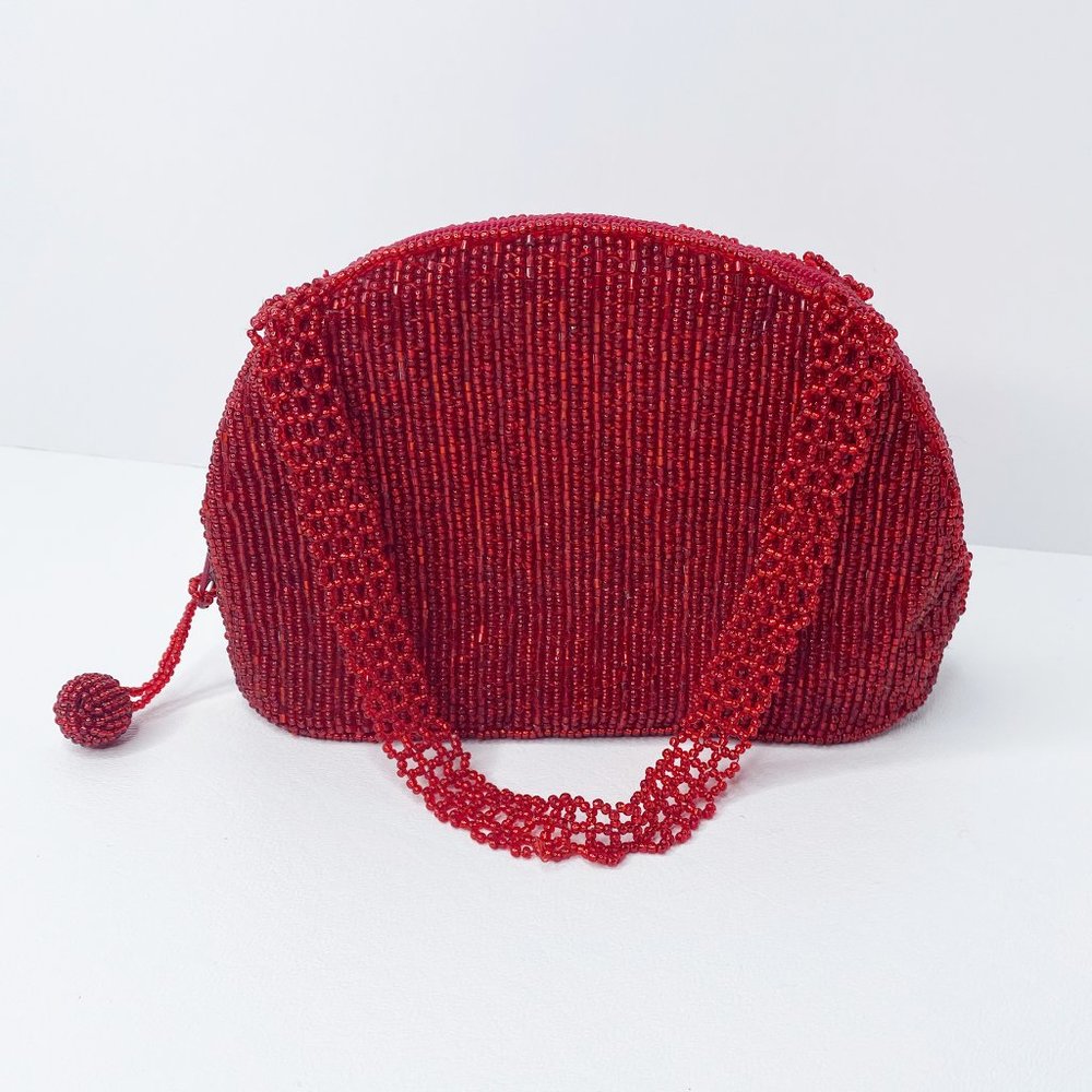 Red Beaded Small Purse